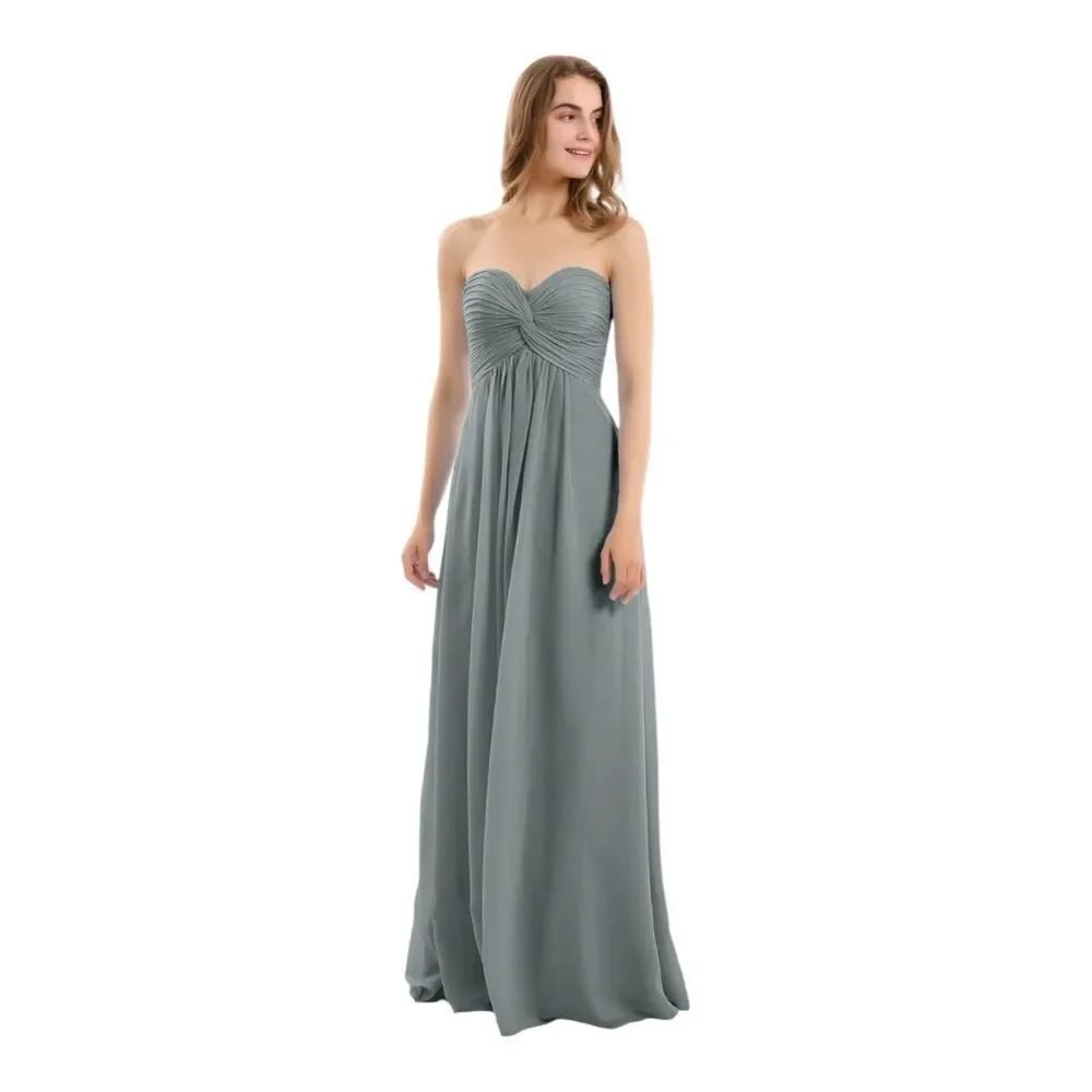 Lauren Ralph Lauren Strapless Gray Gown
